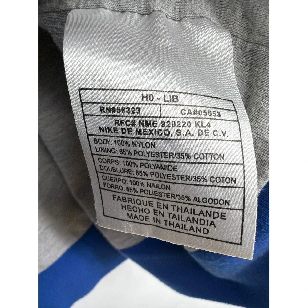 Nike Womens XL Blue Full Zip Windbreaker‎ Jacket Jersey Lined Lightweight Pocket